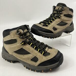 Denali Womens Hiking Trail Boots Sz 6 Tan Brown Suede Leather Lace Up Outdoor